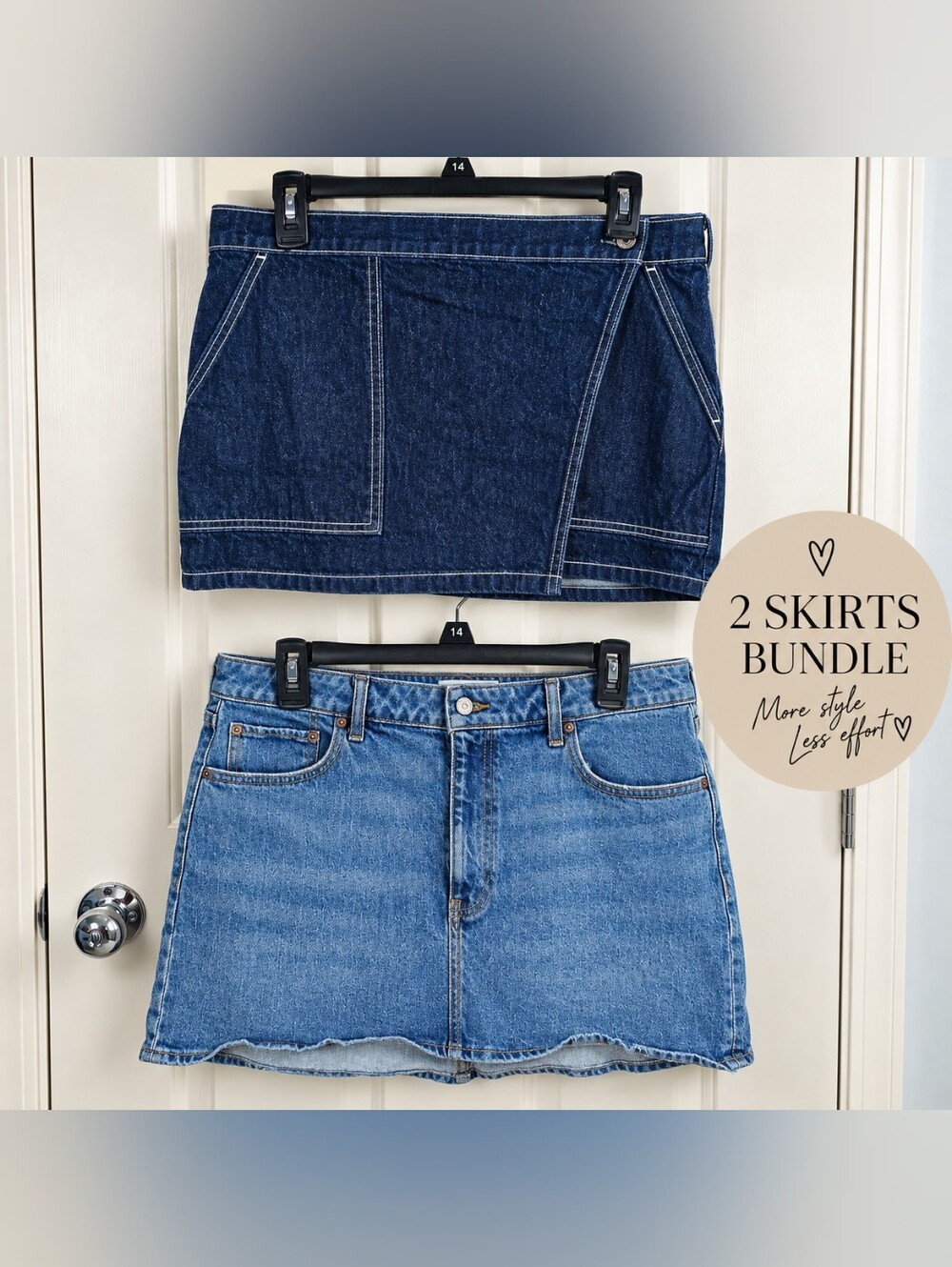 Abercrombie And Fitch Mid Rise Denim Skirt Bundle Size 32 Curve Love